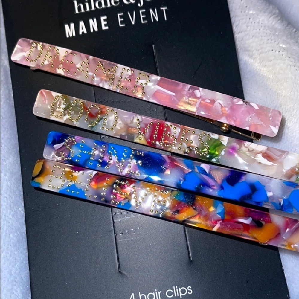 4 Barrettes w/ Words on them - 2 available - Picture 3 of 5